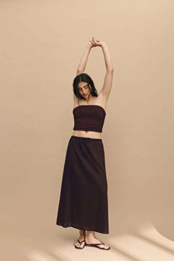 H&M Linen-blend skirt