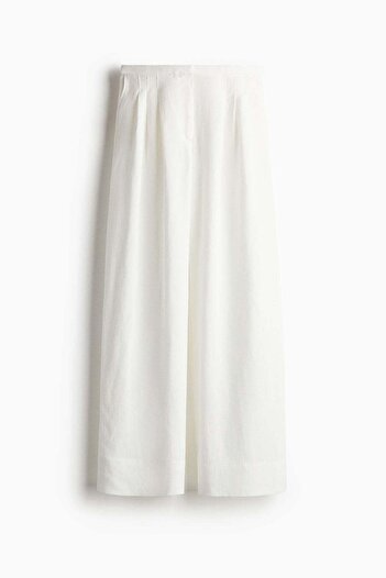 H&M Wide linen-blend trousers