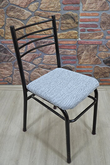 kılıfteks 4 Pcs Iron Chair Covers Jacquard Fabric