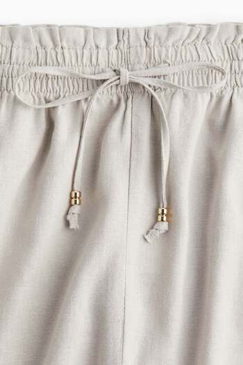 H&M Linen-blend drawstring shorts