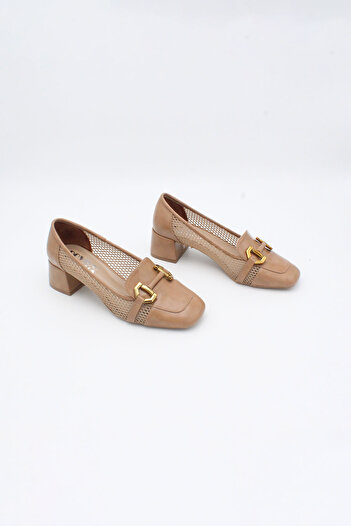 ENDİCAN 038 6552 Women's Heeled Shoes Vizon Mat