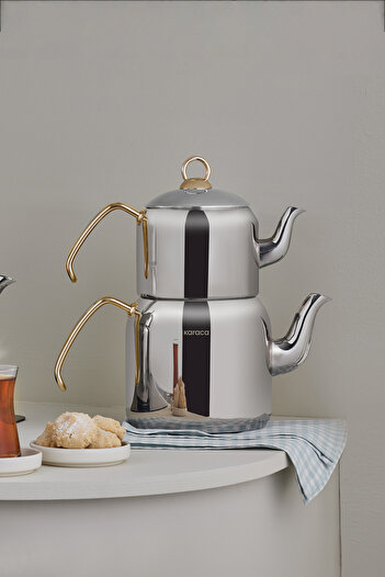 Karaca Esme Midi Teapot Set Gold