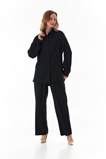 Fulla Moda Fullamodest Shirt Collar Wrapped Fabric Set