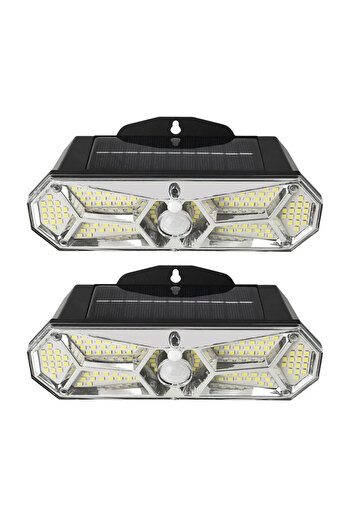 NEXTLY Set 2 Lampi Cu Incarcare Solara, 126 X Led Smd, , 3 Moduri De Functionare, Senzor De Miscare