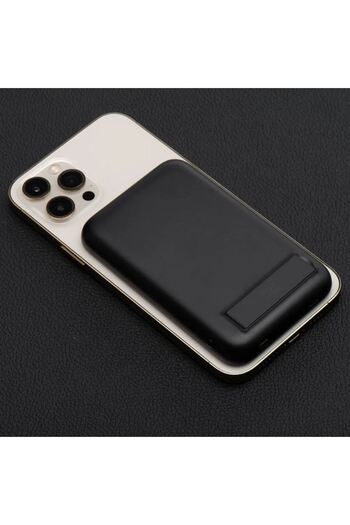 REDz Accessories Baterie MagSafe Blue Star W0553, Powerbank 5.000 mAh, Stand, Port Type-C și Lightning, Negru