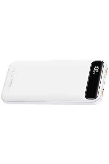 REDz Accessories Remax Rpp-520 Battery, 10,000mah, Multiple Charging, Pd Qc 20w, Led Display, White