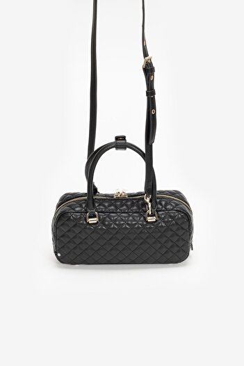 Guess Eco Rianee Satchel Women's Black Handbag Hweqg954105-Bla