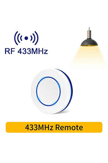 Choice1 1 Remote RF 433MHz Wireless Remote Control Light Switch 220V 110V 10A Relay Receiver Mini Round Butt