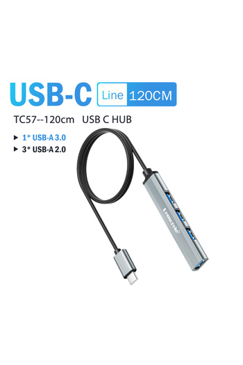 Choice USB-C -120cm Lemorele USB Hub Type C Hub USB3.0 OTG 4 Port USB C/A HUB Multi Splitter Adapter Laptop