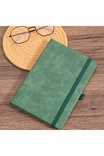 Choice A5 green Vintage A5 leather strap notebook with leather notebook cover, personalized soft cover, and