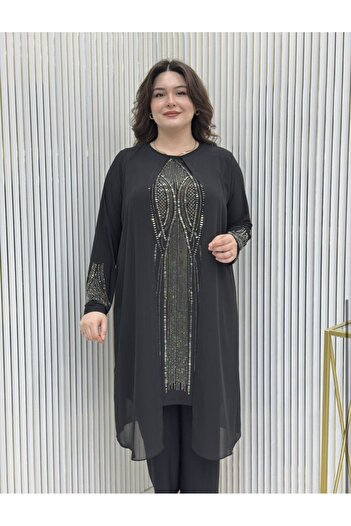 GK Σετ τουνίκ Plus Size με πέτρα πρέσας