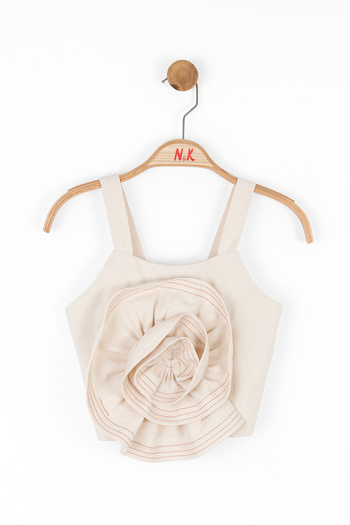 Ugly Duck 08-14 Age Cream Pants Crop Suit - Cream