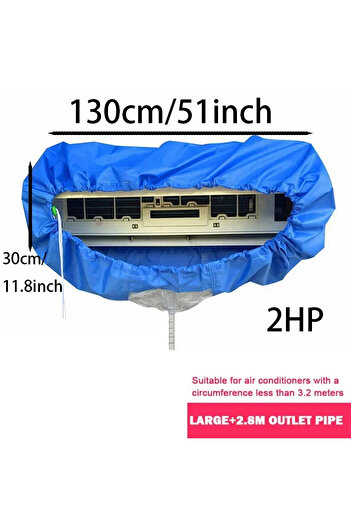 Choice 96-130cm with pipe Large Air Conditioner Cleaning Cover Double Layer Thickening Wash Mounted Protect