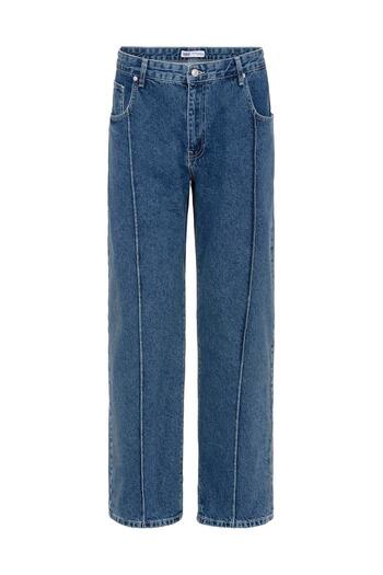 VAMOSCLO Relaxed Fit Jean Blue with Stitching Detail