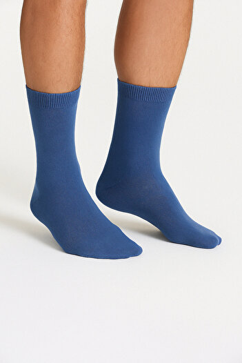 Ducks Socks Чоловічі сині бамбукові шкарпетки, 6 пар в коробці, без швів, довгі, можна прати