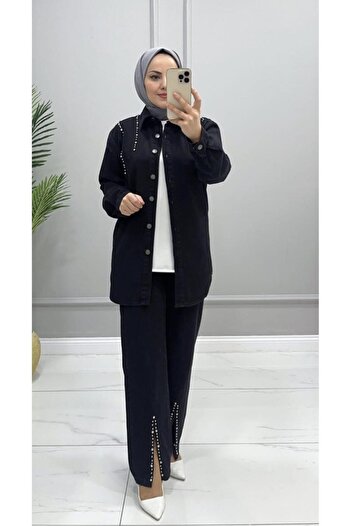 HARMAN BUTİK Jeans Jacket and Pants Set for Woman