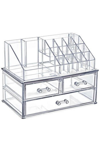 EA HOME 3 Drawer Makeup Jewelry Organizer Set with Organizer