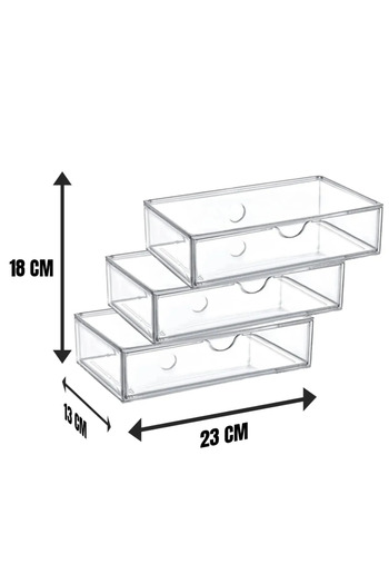 EA HOME 3 Tiers Large Drawer Module Makeup Organizer