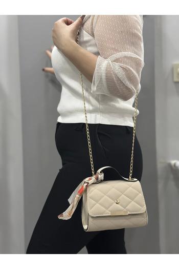Ovebu Beige Leather Zoje Bag