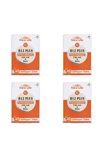 New Life B12 Plus 30 Sublingual Tablets - 4 Boxes