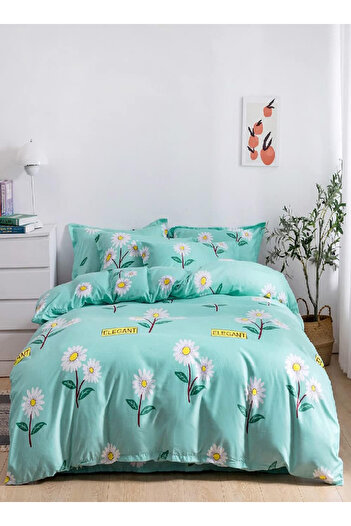 RISHAHOME 6-Piece Double Duvet Set – Microfibre, 1 Duvet, 1 Sheet, 4 Pillowcases – Gunnen