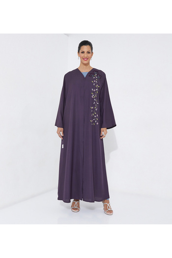 Rosette Abaya Purple Mix Abaya