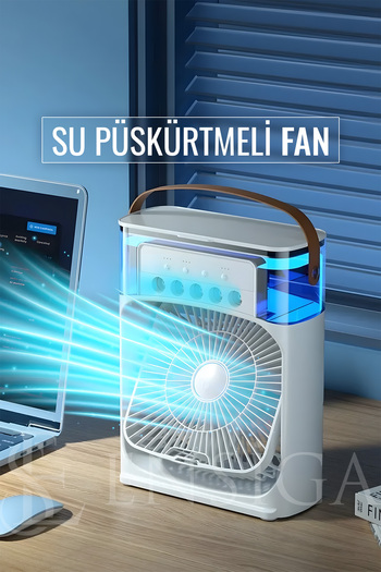 EN SİGA Kablolu Usb Hava Serinletici Su püskürtmeli Fan Süper Sessiz Hava Nemlendiricili Masa Fanı
