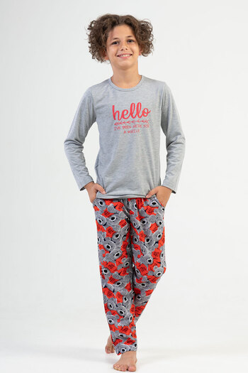 VİENETTA Cotton Boy's Long Sleeve Pajama Set
,204055