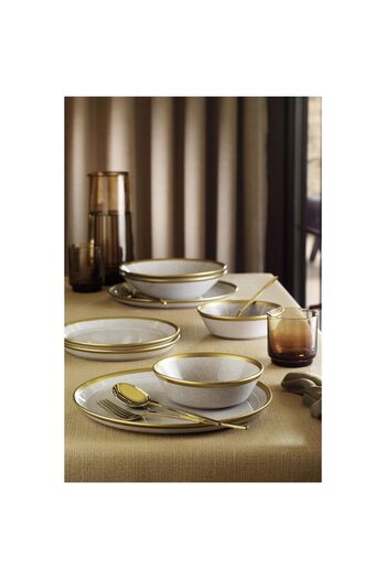 Kütahya Porselen Kutahya Porselen Forza 16-piece dinner set for 4 people in Beige Porcelain with Gold