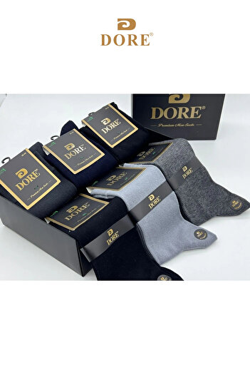 Dore Orijinal Erkek 5 Çift Premium Bambu Nefes Alan Konfor Modeli Düz Renk Uzun Soket Çorap 5'li Set