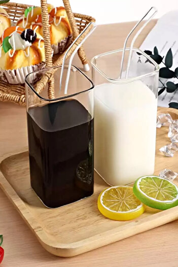 Home Reusable Glass Straws 6 Pieces