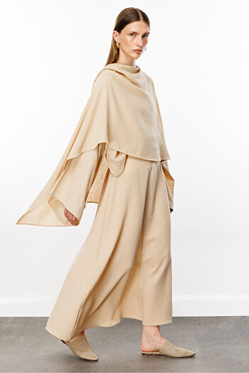 KUAD Beige Natura - Flared Cut Skirt