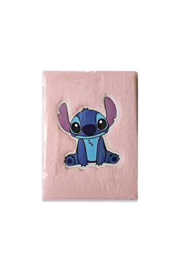 Fancy Space Stitch Disney 3D Pink Plush Notebook