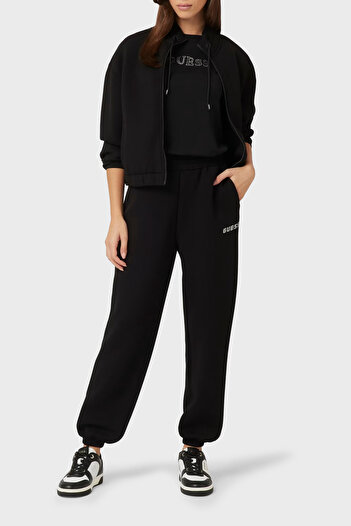 Guess Ceilia Stone Logo Relaxed Fit Ribbed Leg Jogger Pants V4Bb13K7Uw2 Pants V4Bb1