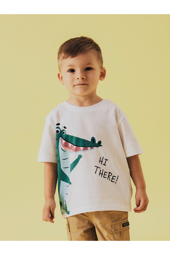 name ıt Дитячий білий футболка Kids Nmmhelge Ss Nreg Top Pb 13238145-01