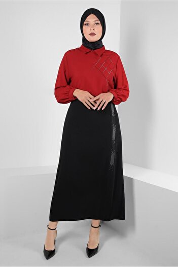 Alvina Plus Size Stone Detailled Tunic 20236