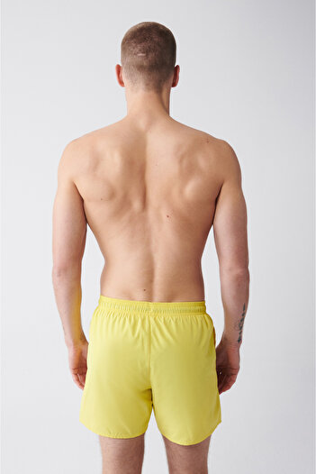 Avva Erkek Sarı Hızlı Kuruyan Relaxed Fit Deniz Şortu E003801