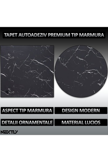 NEXTLY Set of 50 Self-Adhesive Wallpaper Imitation Marble, Waterproof, Adjustable, Strong Adhesive, Lightweight