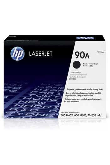 HP 90A Hewlett Packard Original LaserJet Colour Sphere Toner Cartridge, Black - CE390A