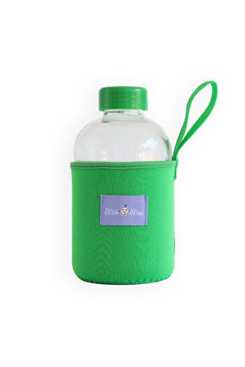 Milk & Moo Milk&Moo Skater Cheetah Kids Glass Water Bottles 20 oz, 600 ml