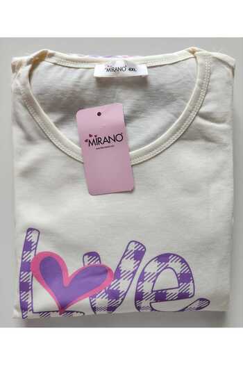 Mirano Oversize Cotton Short-Sleeve Mother Pajamas Set 6622