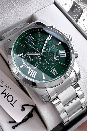 Tom Jones Original Gift Men Wrist Watch Waterproof Silver Color Steel Band Gift Bracelet Gtje2102C4