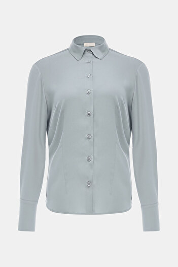 W Collection GÜMÜŞ UZUN KOLLU GÖMLEK