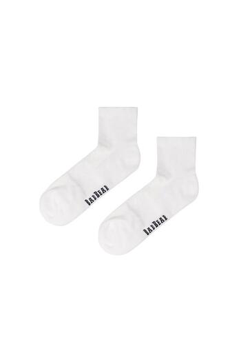Bad Bear Bear Tall White Unisex Socks