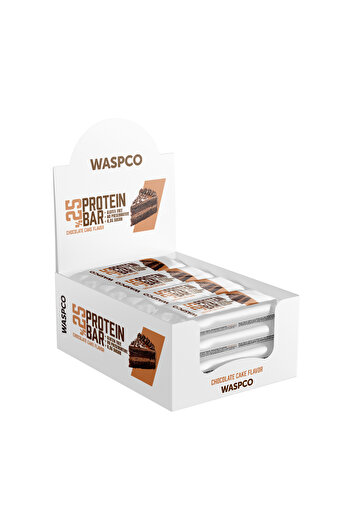 Waspco Bitter Çikolata Kaplı Çikolatalı Kek Aromalı Protein Bar 36g x 12 Adet
