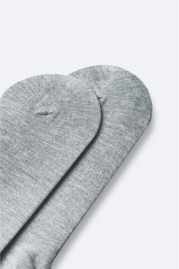 Avva Men's Gray Cotton Booties Socks B 008556