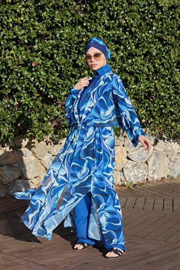 NS TASARIM MAYO Akua bloom model lace-up design hijab pareo