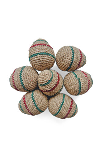 Pet And Planet Knitted Egg Cat Toy with Rattle