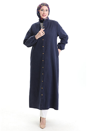 sefamerve Buttoned Jeans Ferace 0058-01 Navy Blue