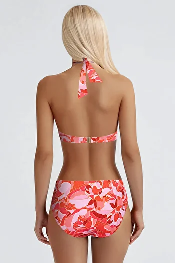 Kom Patterned Triangle Bikini Set with Accessories